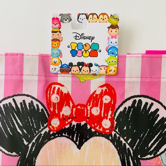 Disney | Tsum Tsum Toy Mickey Minnie Sully Stitch Reusable Shopping Bag NWT - Picture 2 of 7